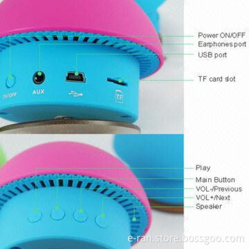 Mini Mushroom Bluetooth Speaker, Multicolor Options